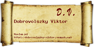 Dobrovolszky Viktor névjegykártya