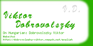 viktor dobrovolszky business card